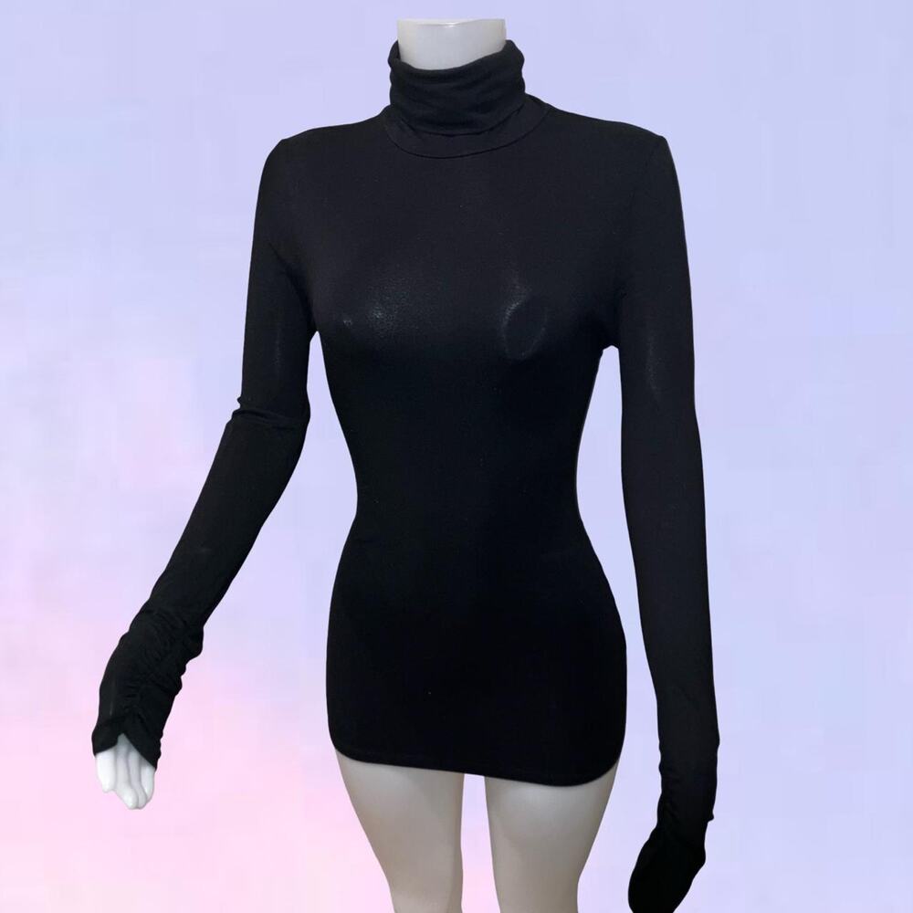 Vintage 90s y2k karen kane long sleeve turtleneck mini dress